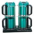 colorful stainless steel coffee mug sets with rack